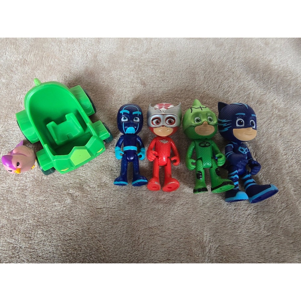 PJ Masks Figure Lot Catboy Gekko Owlette Night Ninja Gekko-Mobile Hasbro 2021